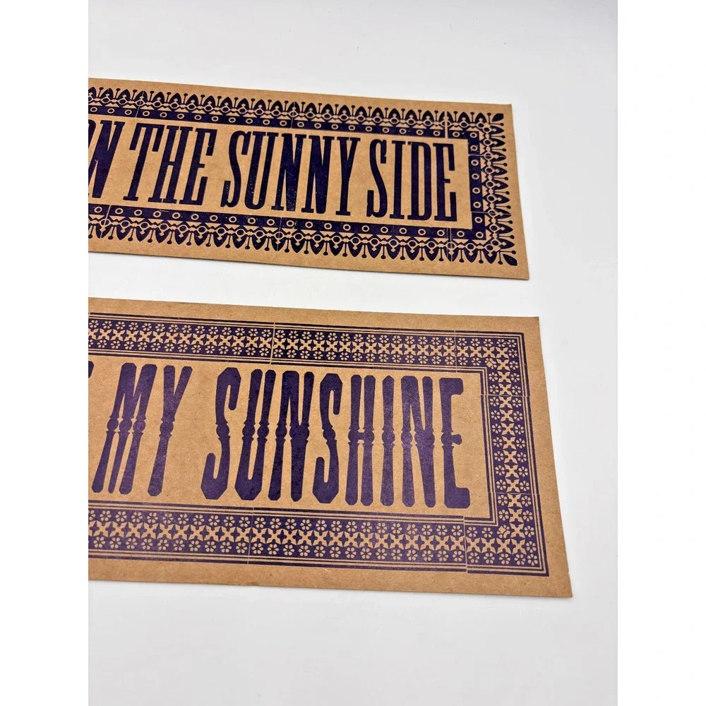 Yee Haw Industries Letterpress Postcards Sunny Side Sunshine Knoxville Set 2